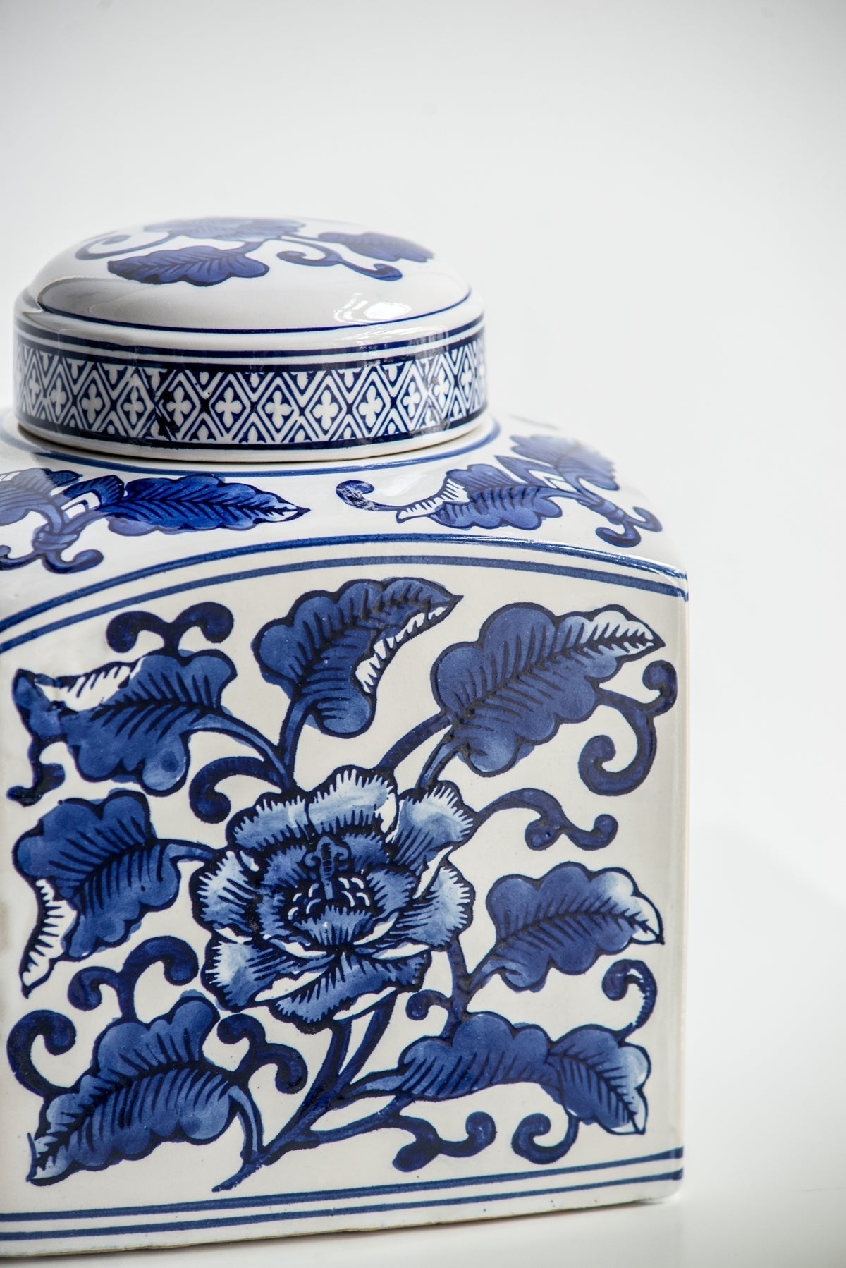 The Ming Garden Blue & White Canister — 8"