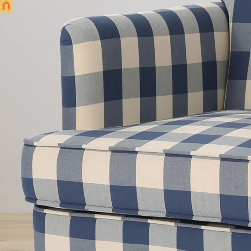Chair Modern Tufted Upholstered Blue Fabric Living Room Accent Seating