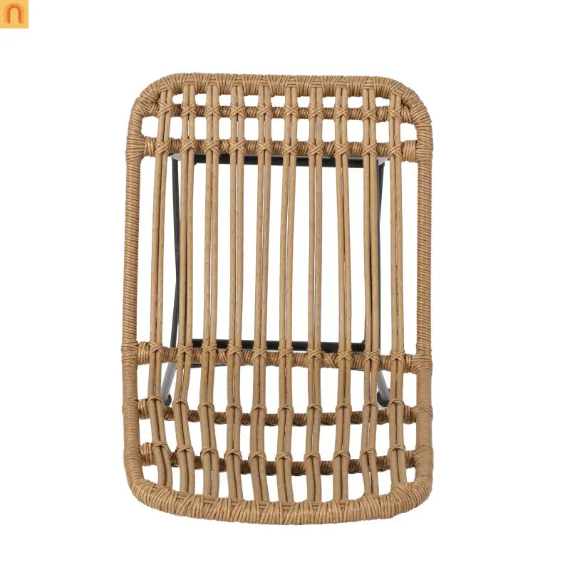 Chair Rattan Outdoor Weatherproof Light Brown 18.25in l X 24in w/ X 35in H