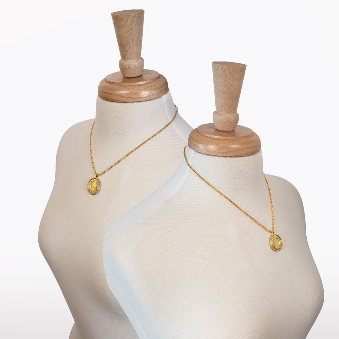 Chauncy Pave Equestrian Horseshoe Necklace in Gold