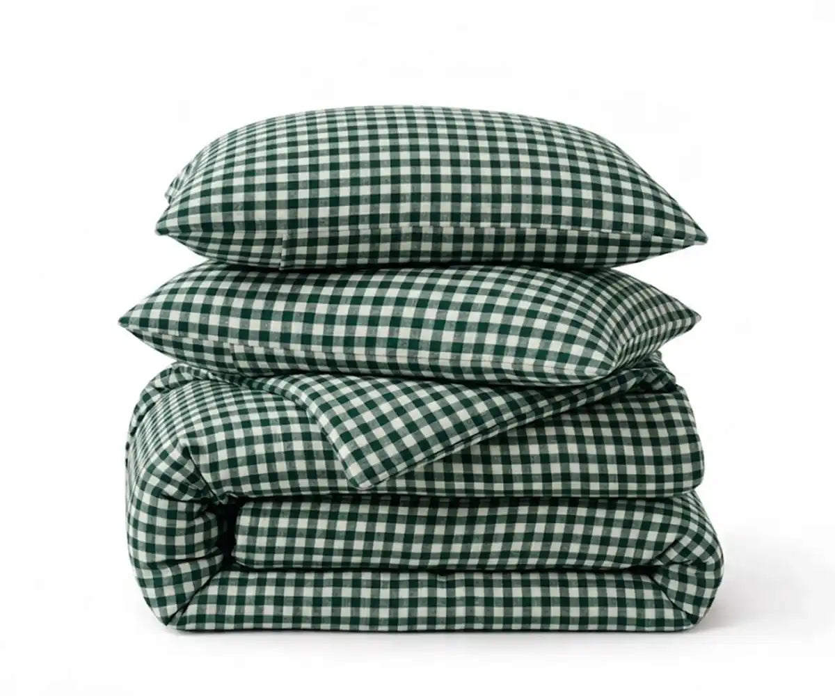 The Greenfield Gingham Linen Duvet Set
