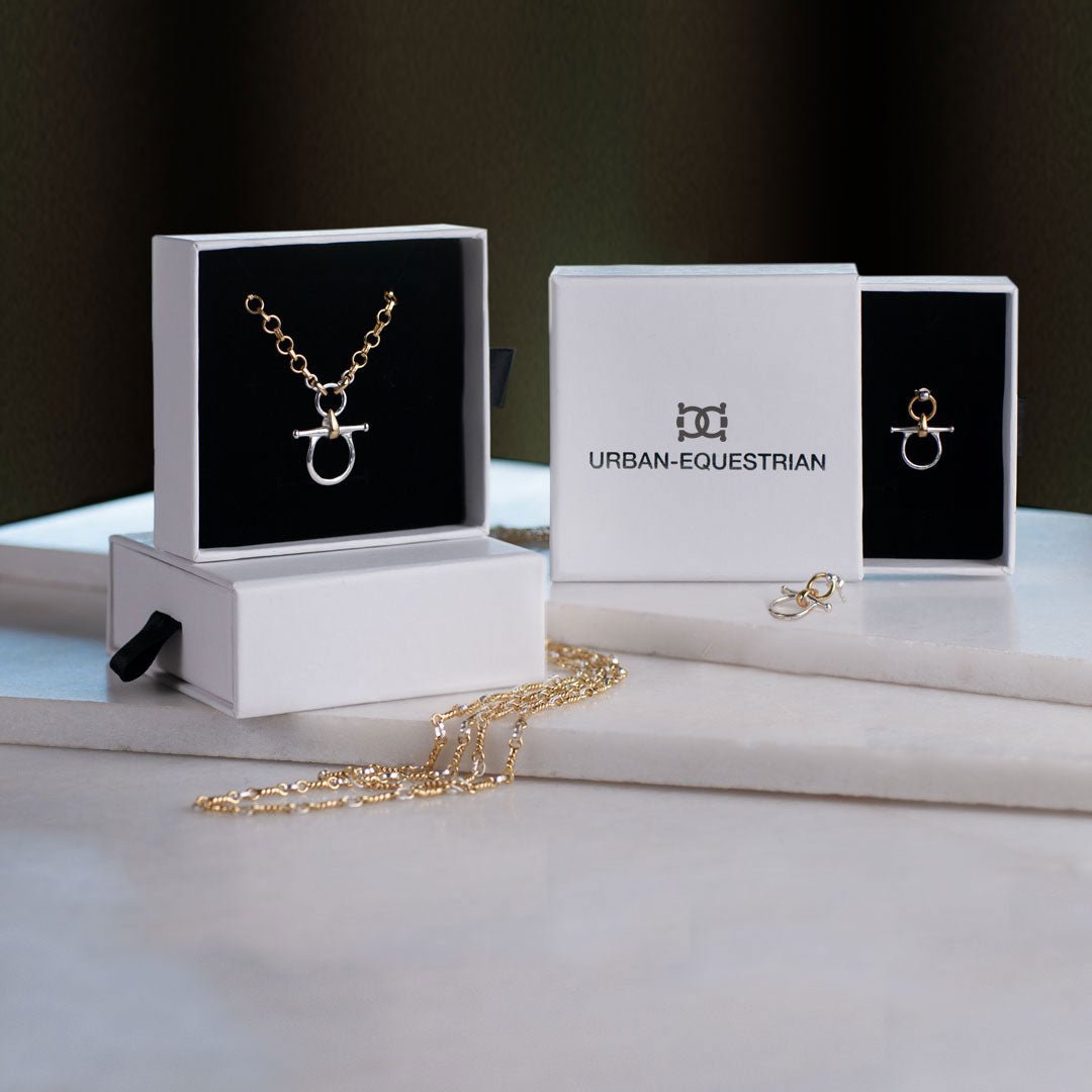 Chelsea - Two Tone Equestrian Horse Bit Necklace