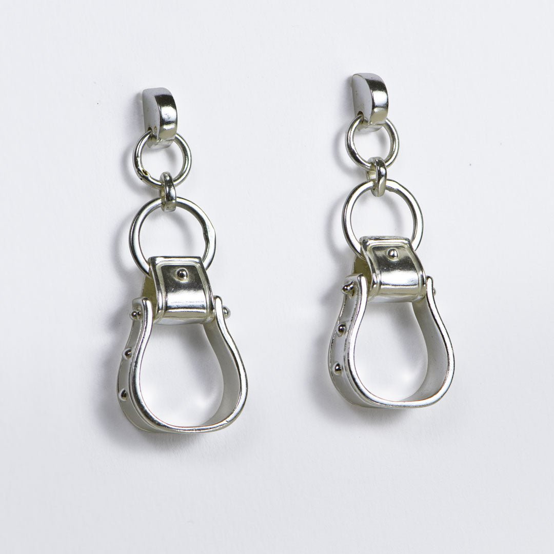 Cheyenne - Single Western Stirrup Necklace in Silver