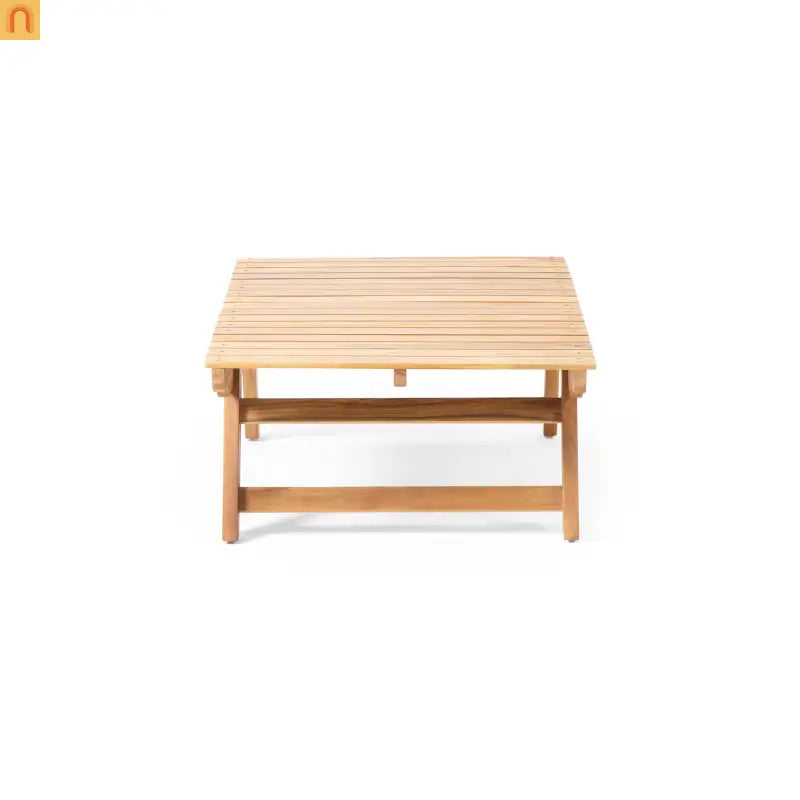 Coffee Table Open Slat Teak Wood Outdoor 37 in l 24 in w/ 12.5 in H