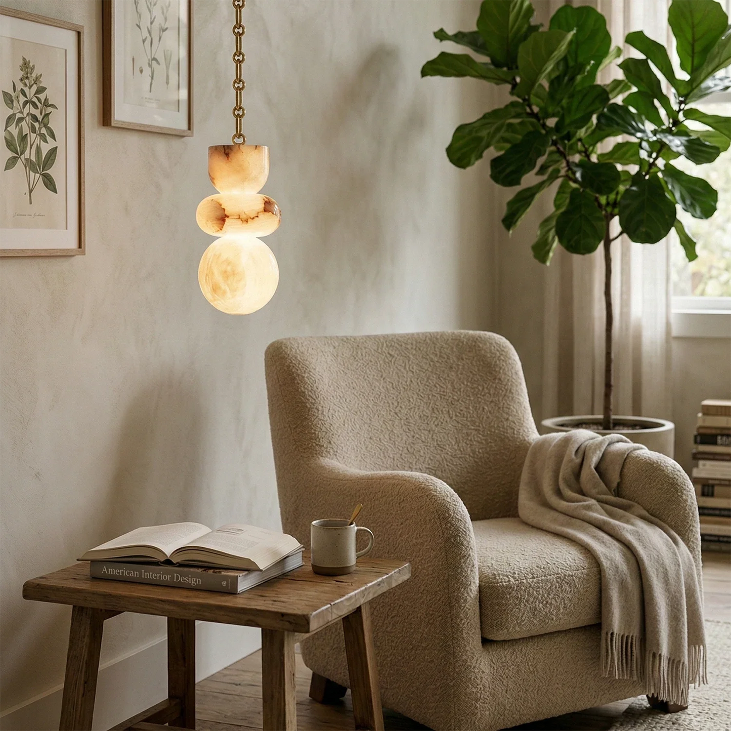 Lykka Alabaster Cluster Chandelier