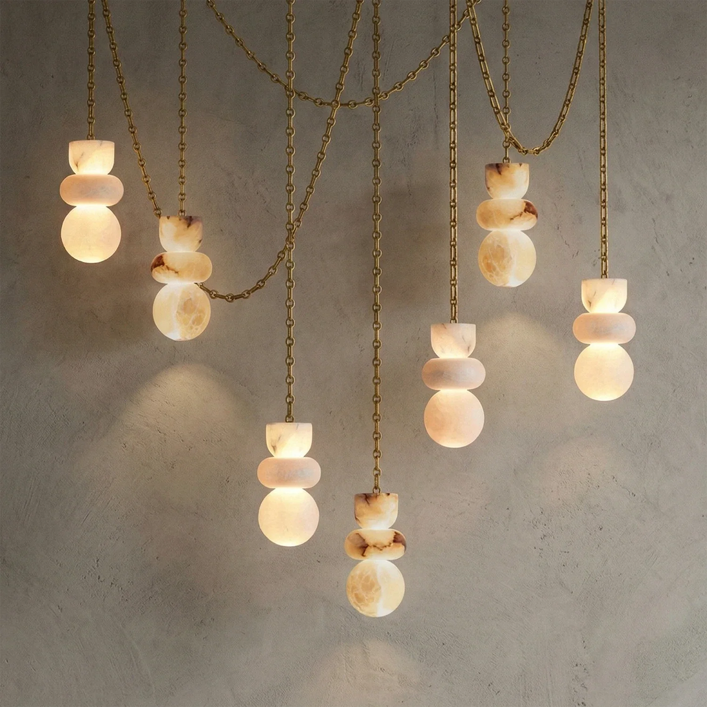 Lykka Alabaster Cluster Chandelier