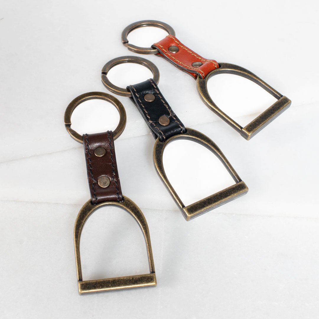 Conroy - Horse Stirrup Keychain in Cognac