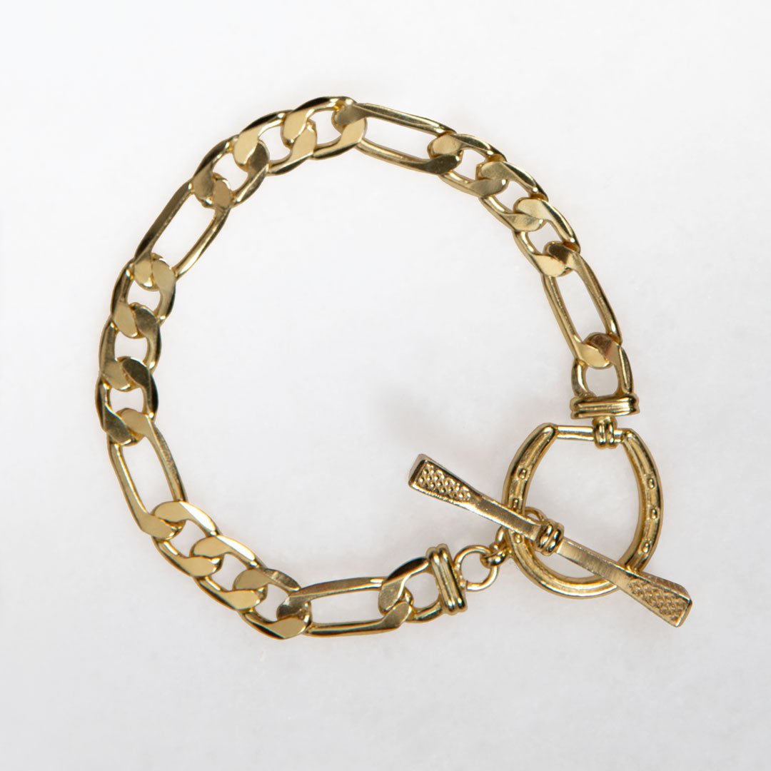 Cortina - Cuban Chain Horseshoe Necklace in Gold