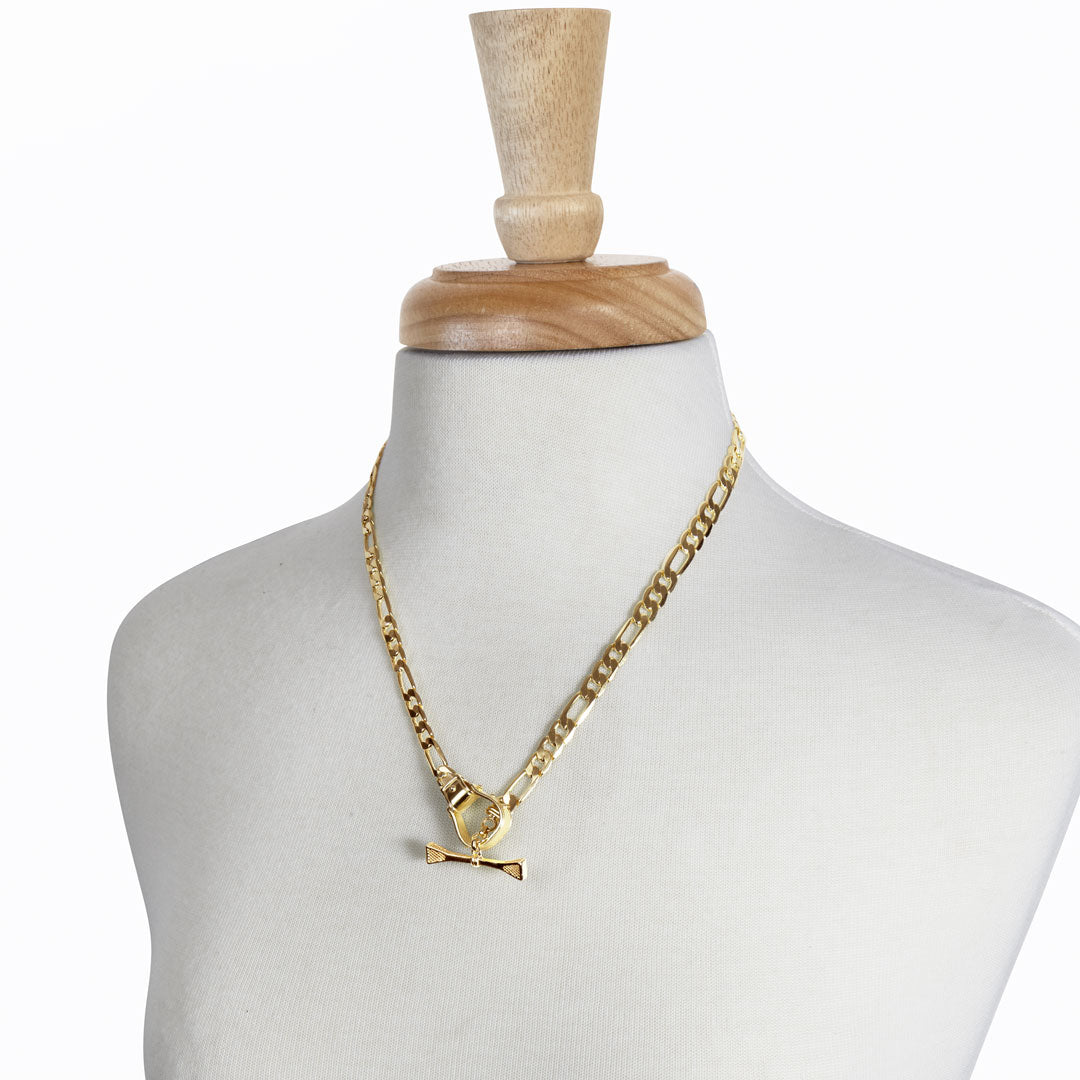 Cortina - Cuban Chain Western Necklace in Gold