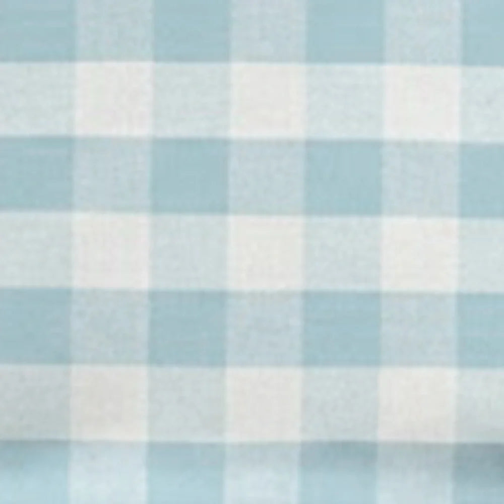 Harbor Check Cotton Tablecloth — Chambray Blue