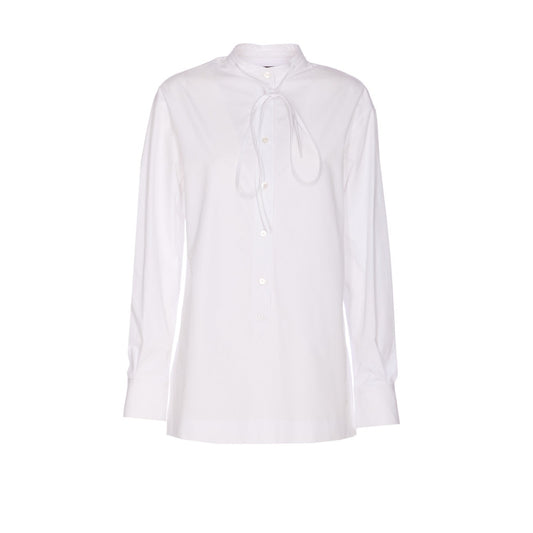 Gucci White Cotton Poplin Embroidered Shirt