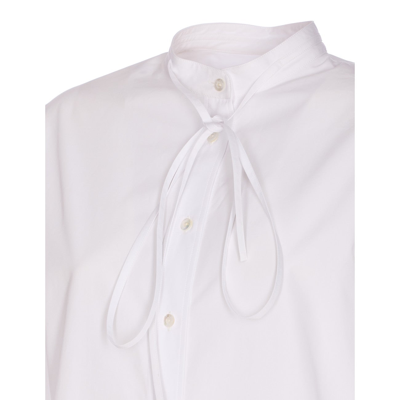 Gucci White Cotton Poplin Embroidered Shirt