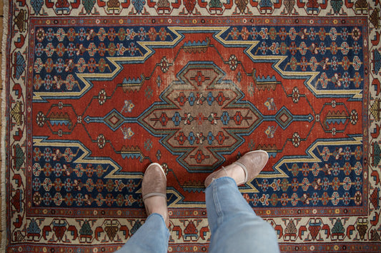 3.5x5 Vintage Fine Hamadan Rug
