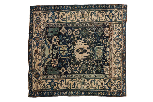 4.5x5 Vintage Bijar Square Rug