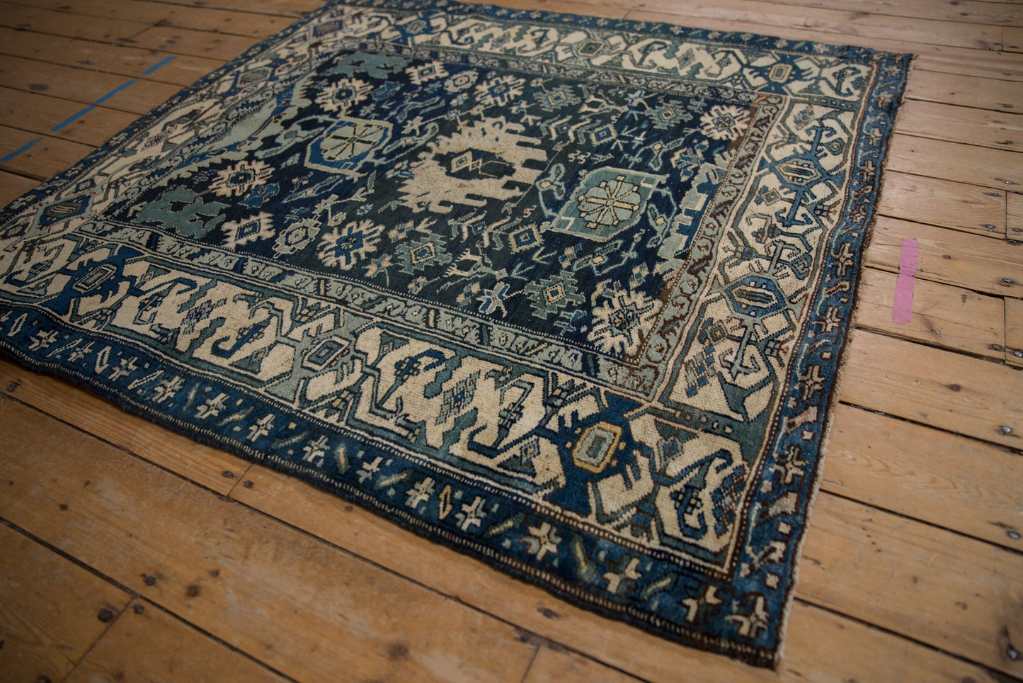 4.5x5 Vintage Bijar Square Rug