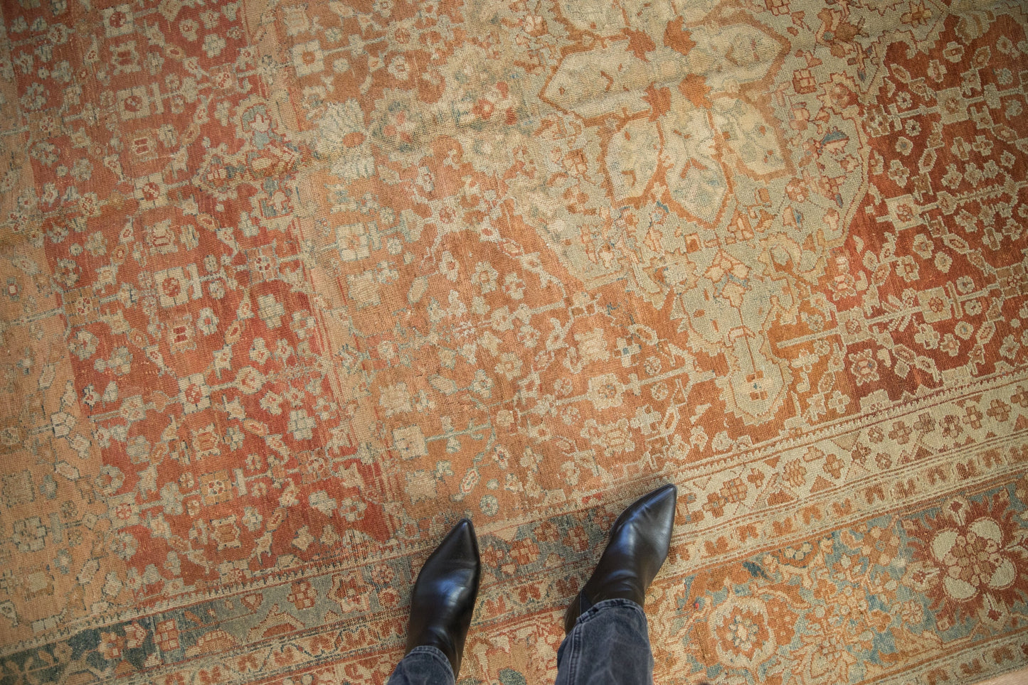 7x16.5 Vintage Fine Distressed Malayer Carpet