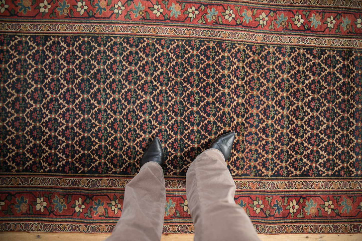 3.5x15 Antique Bijar Rug Runner