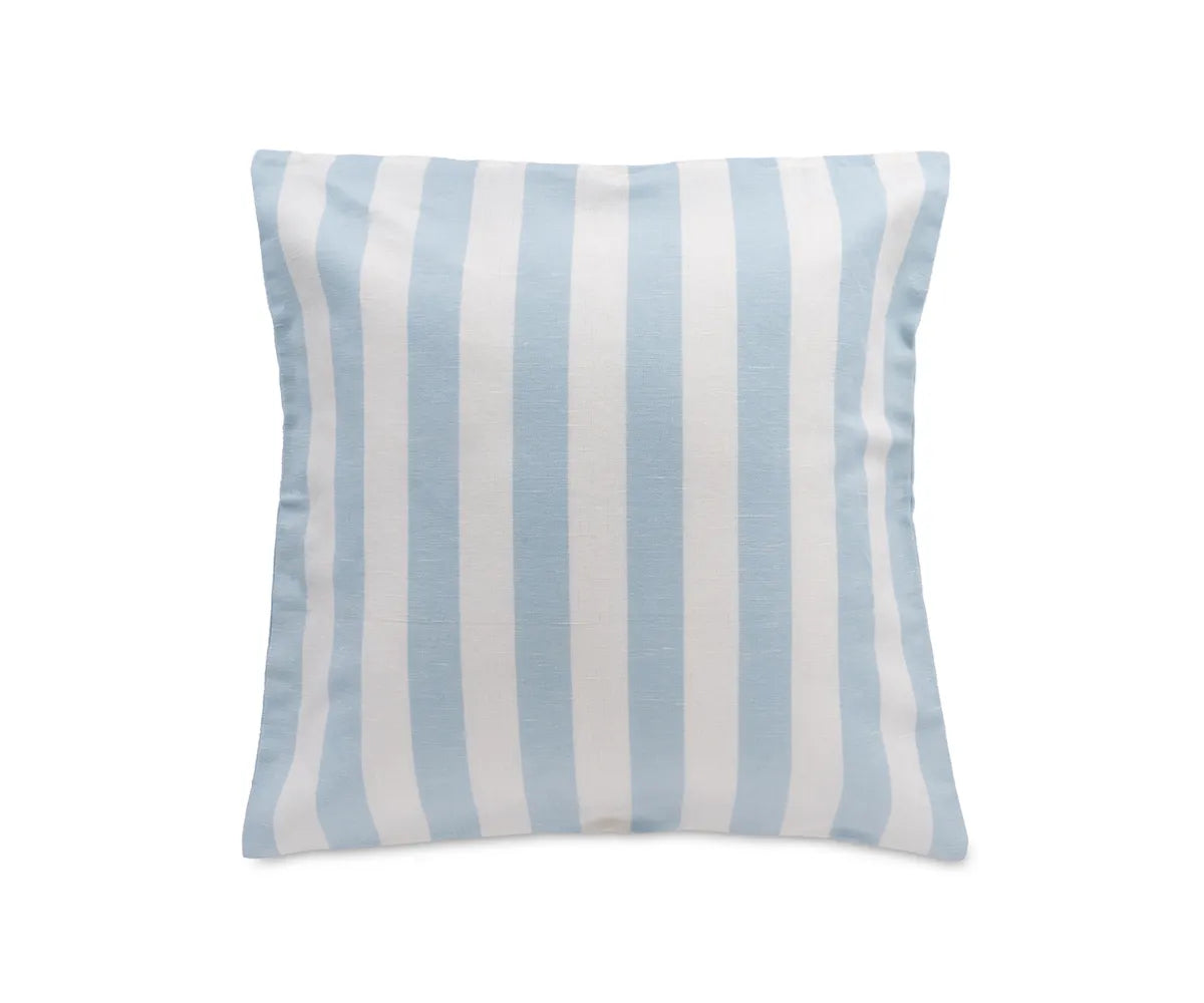 Harbor Stripe Cotton-Linen Pillow Covers – Blue & White, Set of Two