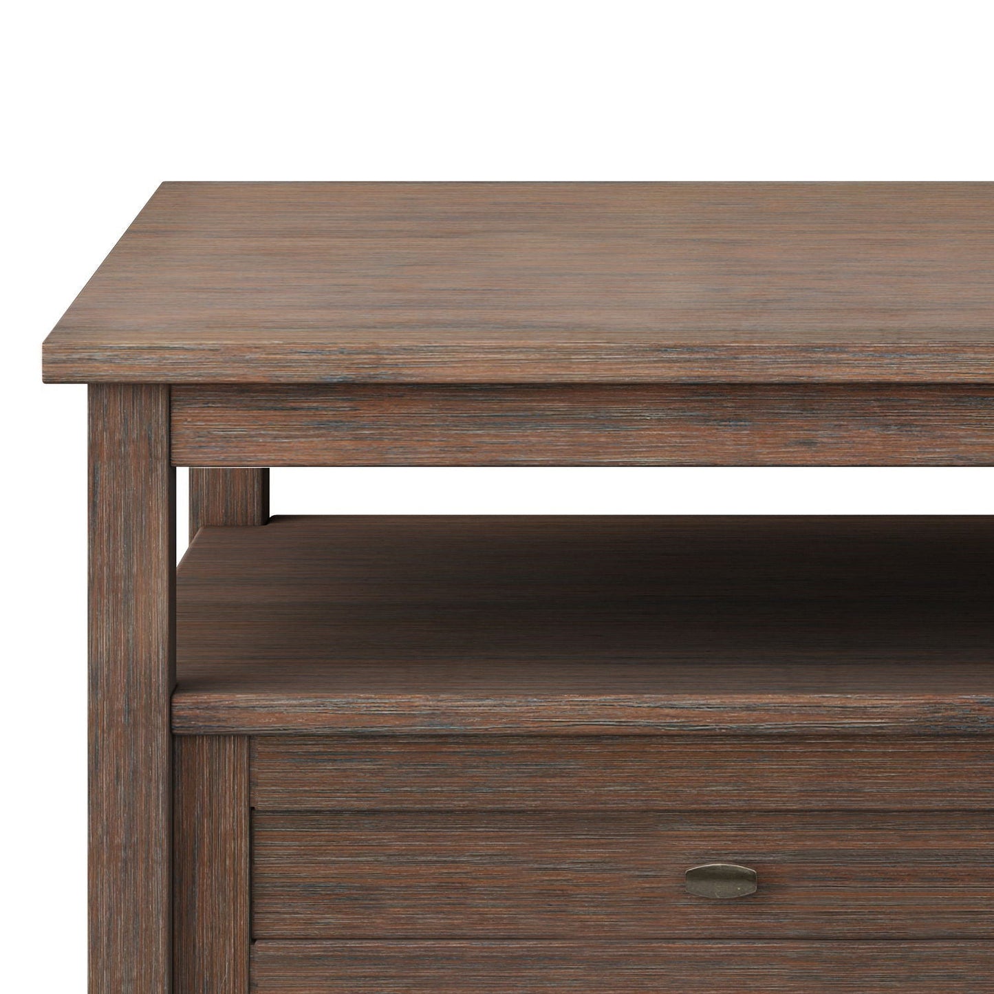 Ashcombe Shaker Coffee Table with Dual Drawers & Open Storage Shelf