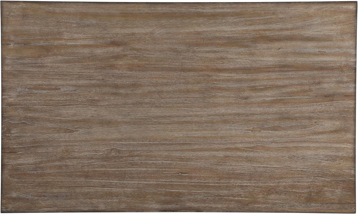 Seven Piece Rectangular Dining Table Set Two Tone Finish