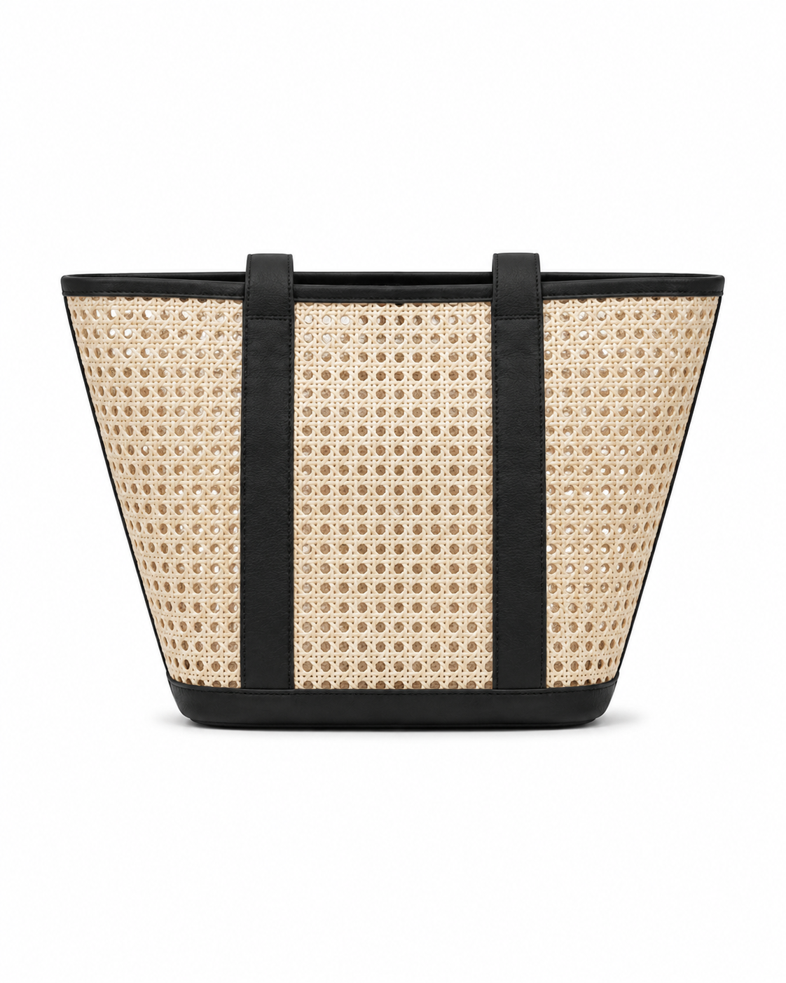 Raja Leather and Cane Carryall Bag
