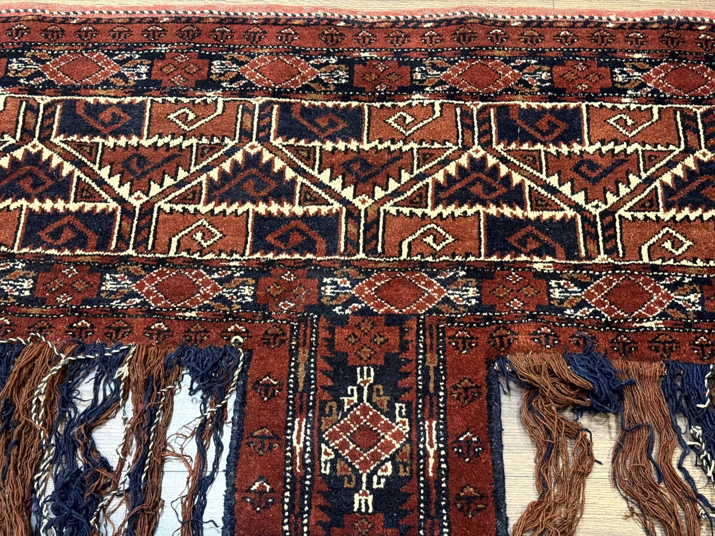 Antique Afghan Beshir Tent Header Textile Rug, Tribal Collectible, Wool
