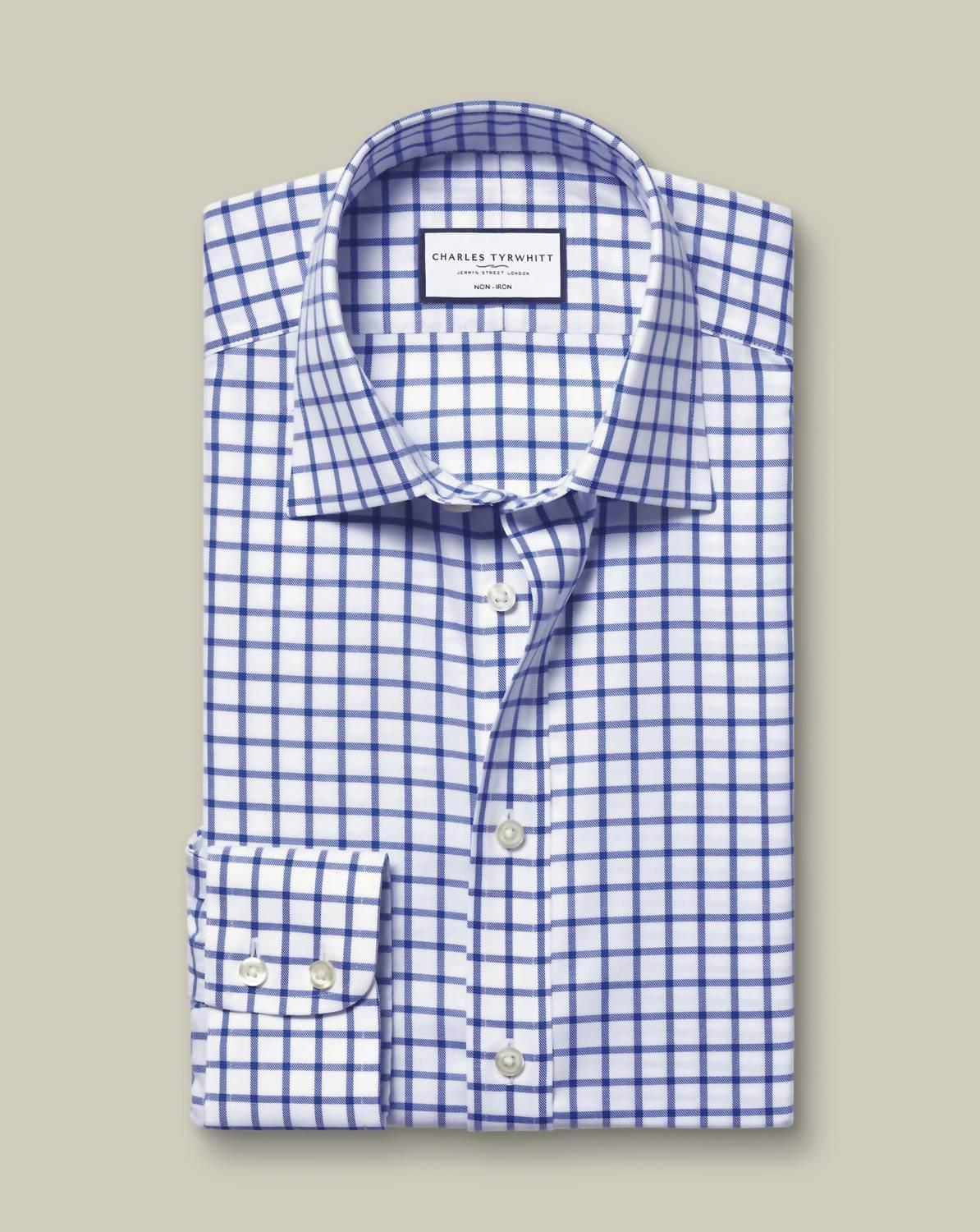 Non-iron Twill Grid Check Shirt