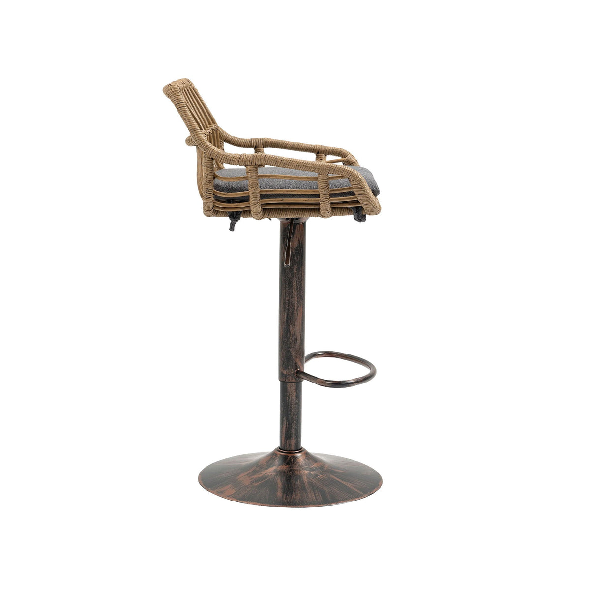 The Harbor Bar Adjustable Linen Swivel Stools — Set of 2