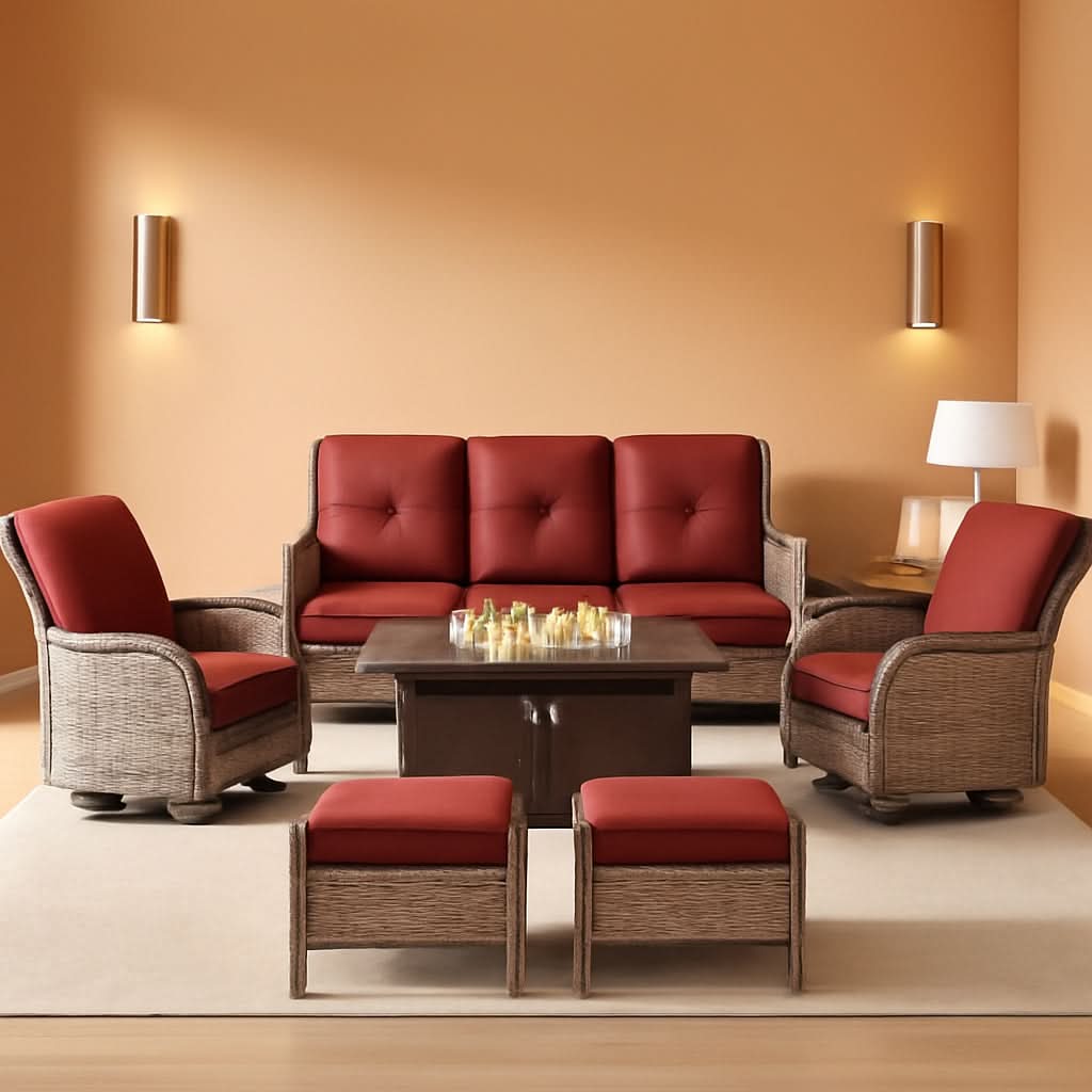 The Heritage Estate Outdoor Fire Pit Conversation Set