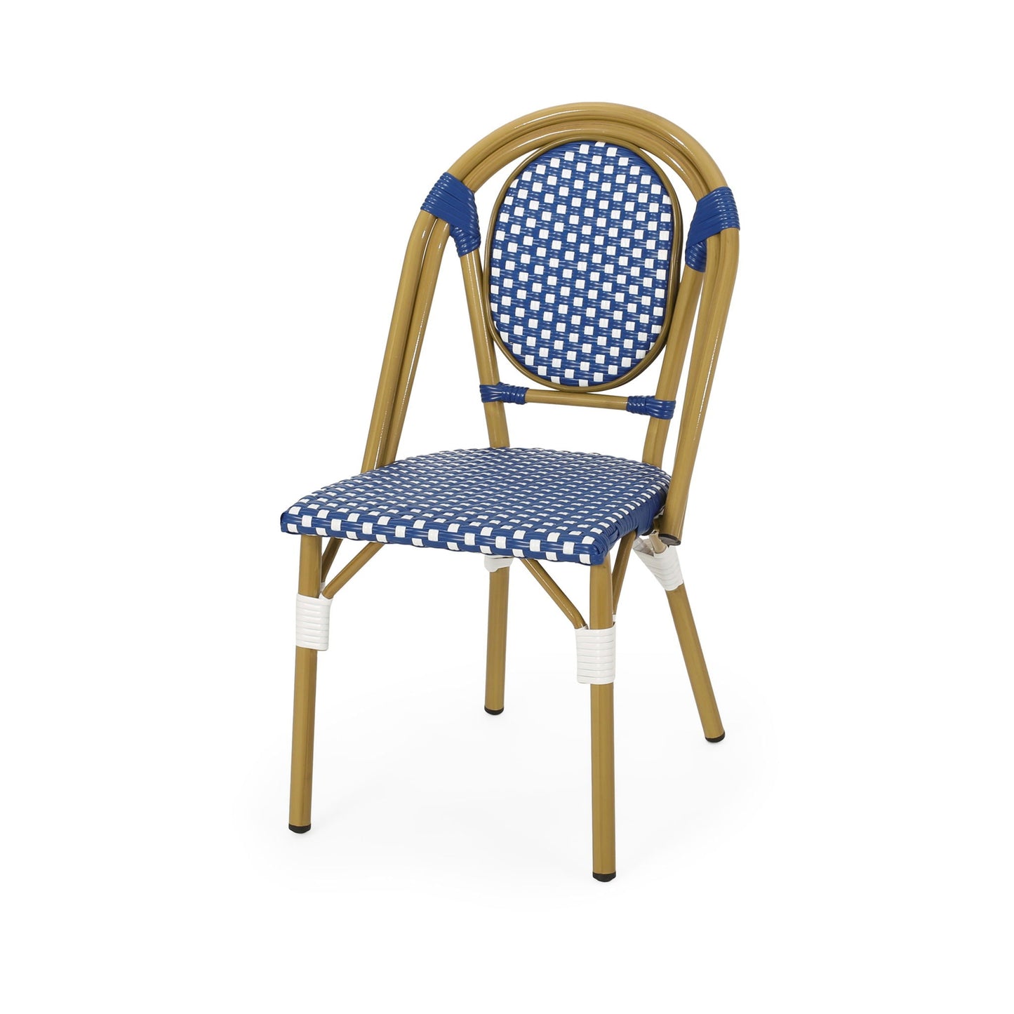 Outdoor Rattan And Aluminum French Bistro Chair Set
