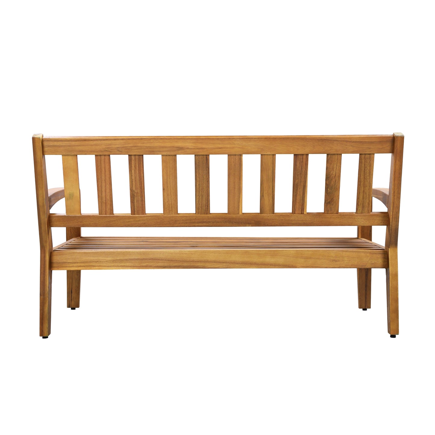 Outdoor Patio Set Modern Teak Acacia Wood with Beige Cushions