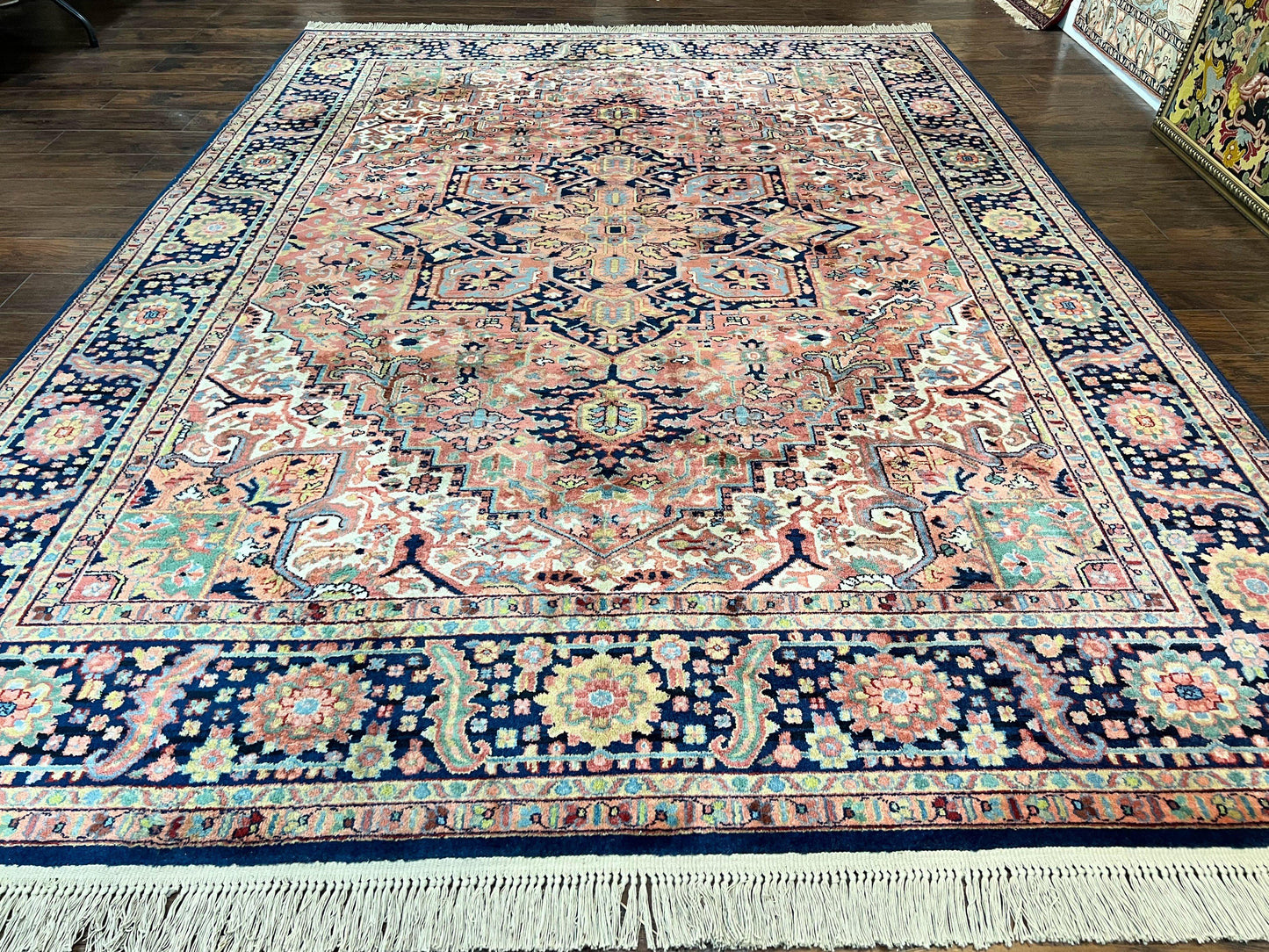 Karastan Rug 8.8 x 12, Karastan Heriz #726, Wool Pile Karastan Area Rug, Rare Hard to Find, Original 700 Series