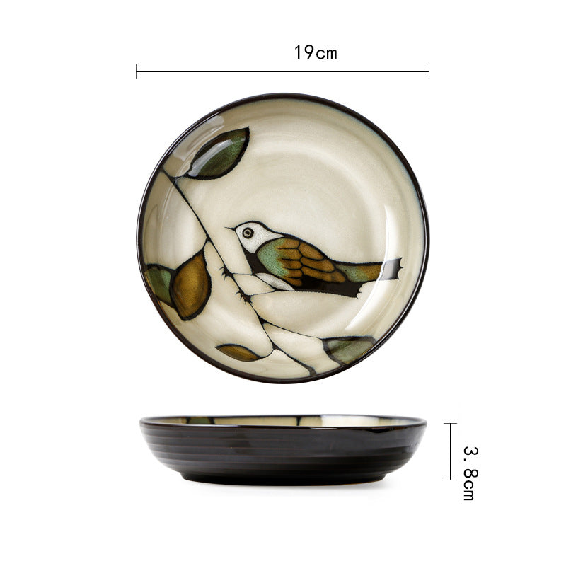 The Kyoto Garden Ceramic Dinnerware Collection — Floral Kiln-Glazed Stoneware