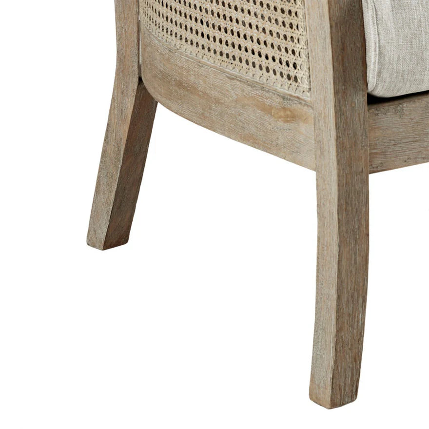 The Ashbourne Reclaimed Oak Cane Accent Chair