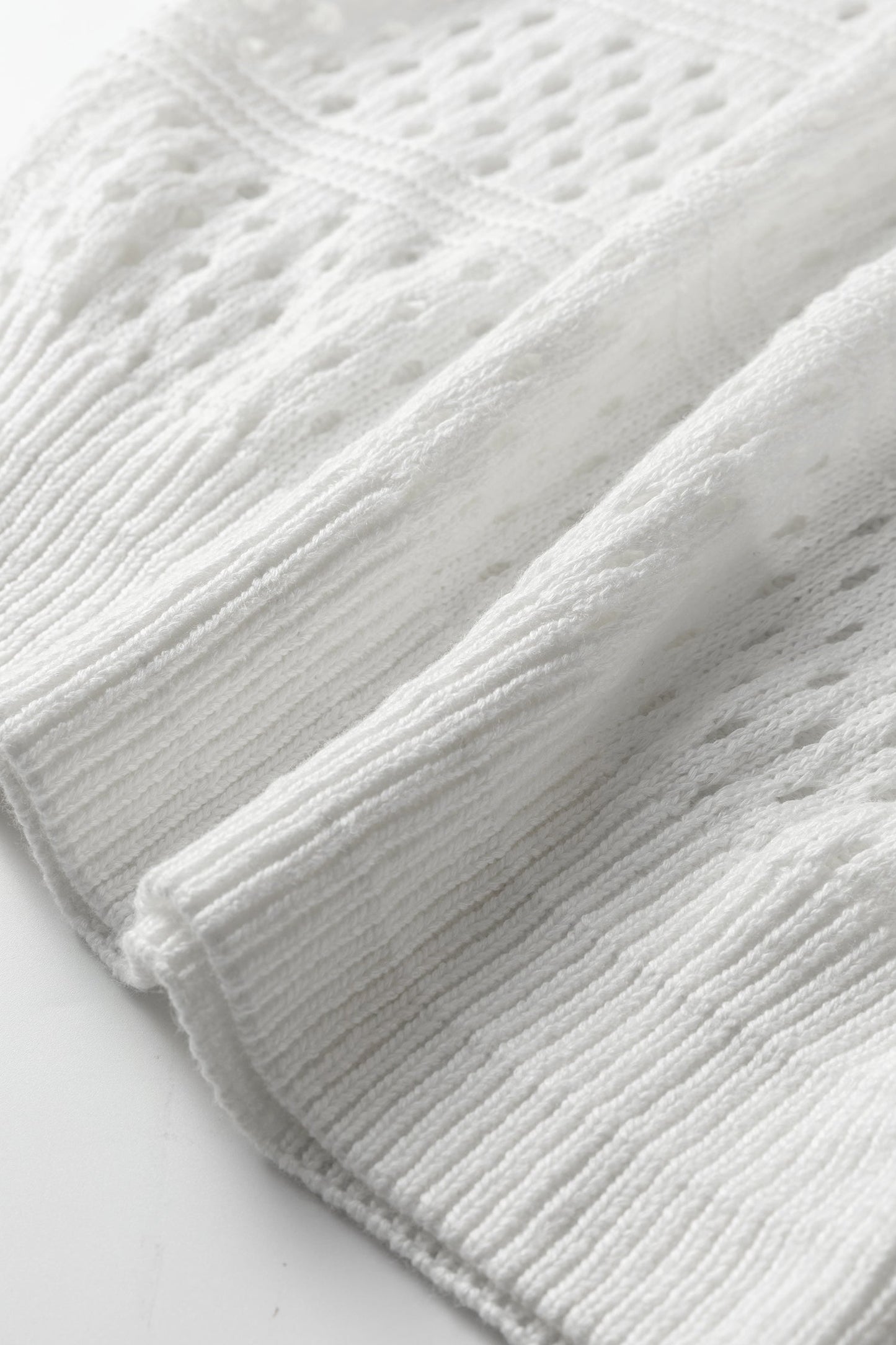 Rayna Out White Open Knit Dolman Sweater