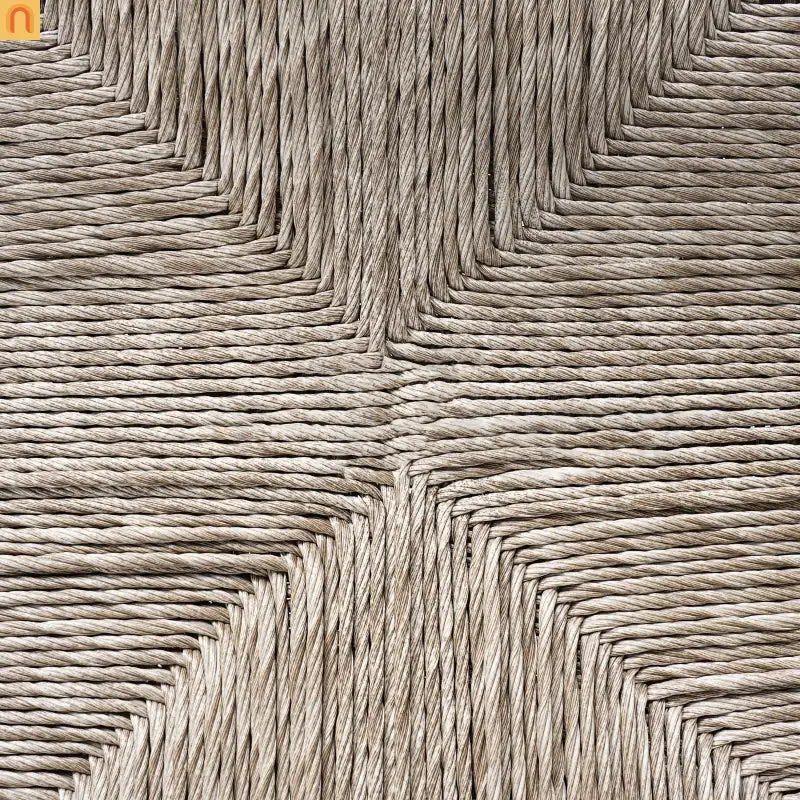 Dining Chair Outdoor Modern with Acacia Wood Frame and Handwoven Wicker Seat