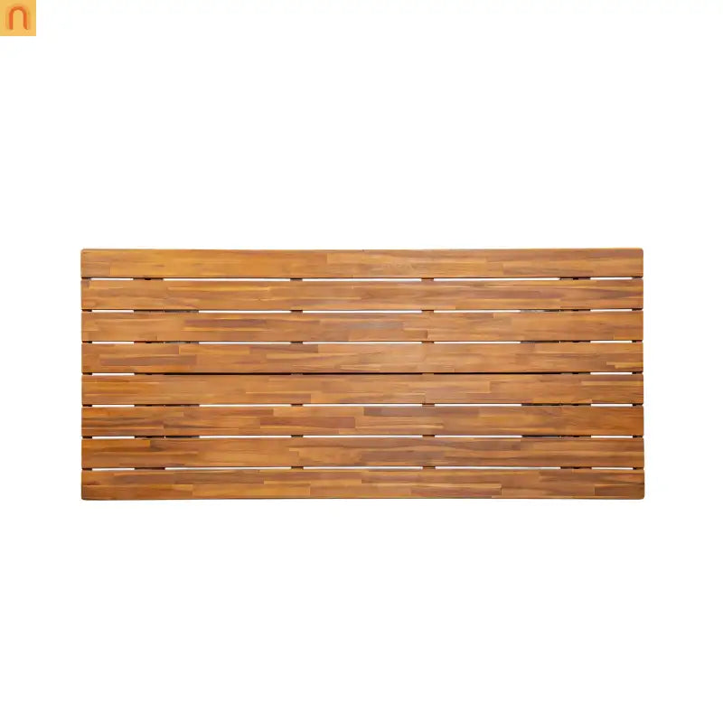Dining Table Teak Finish Acacia Wood Outdoor for Four