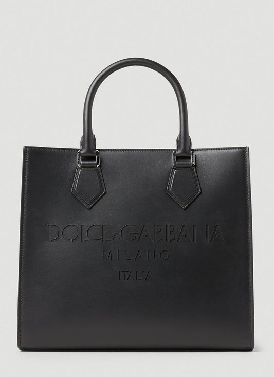 Dolce & Gabbana Debossed Logo Tote Bag