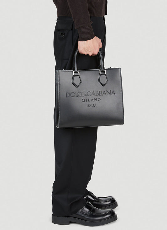 Dolce & Gabbana Debossed Logo Tote Bag