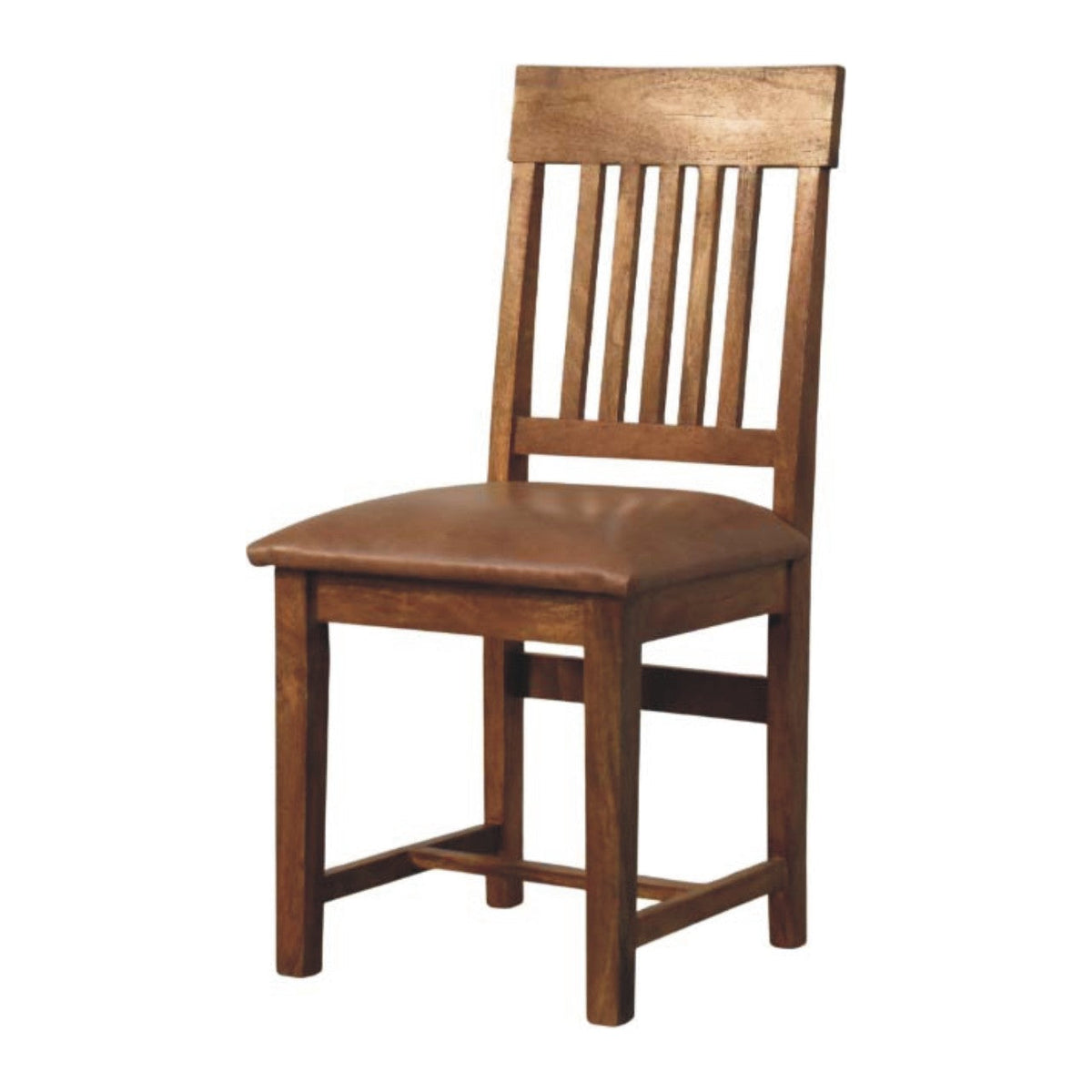 The Bridlewood Slatted Leather Dining Chair