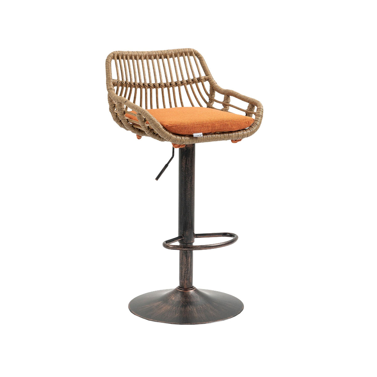 The Harbor Bar Adjustable Linen Swivel Stools — Set of 2