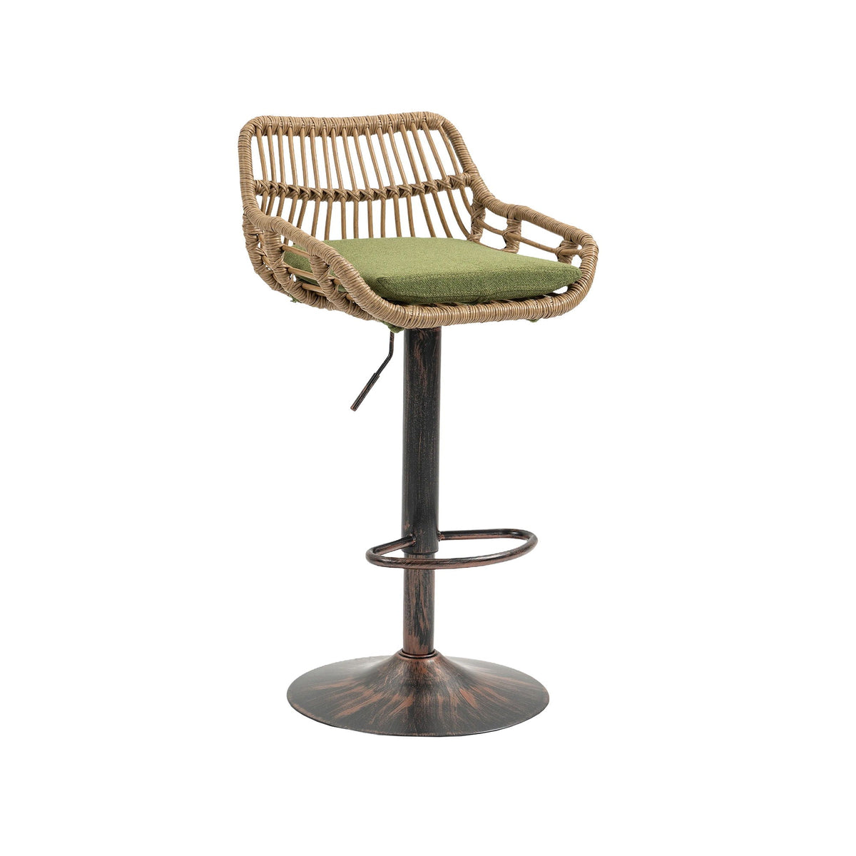 The Harbor Bar Adjustable Linen Swivel Stools — Set of 2