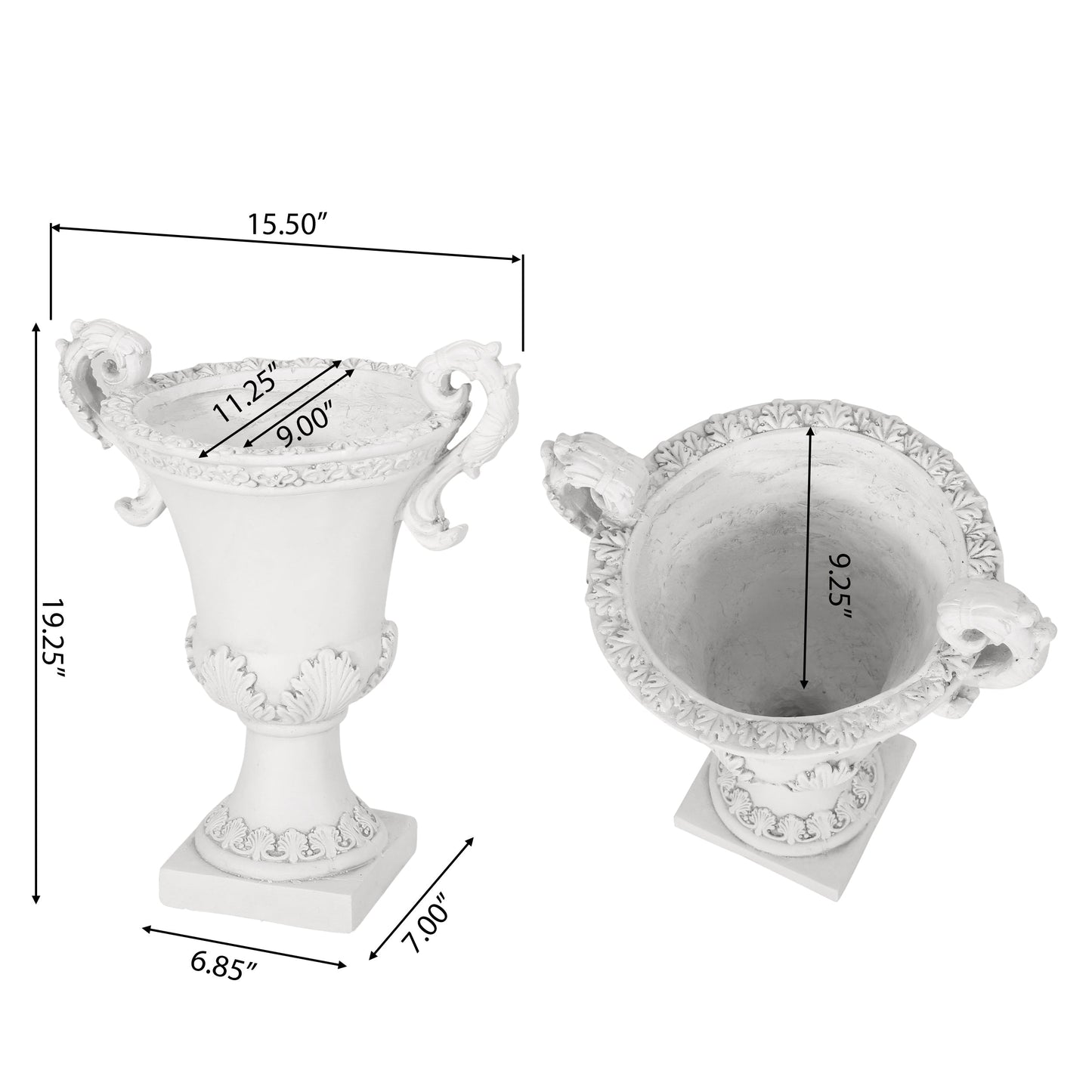 The Designer's Courtyard Collection | The Verona Roman Garden Urn Planter