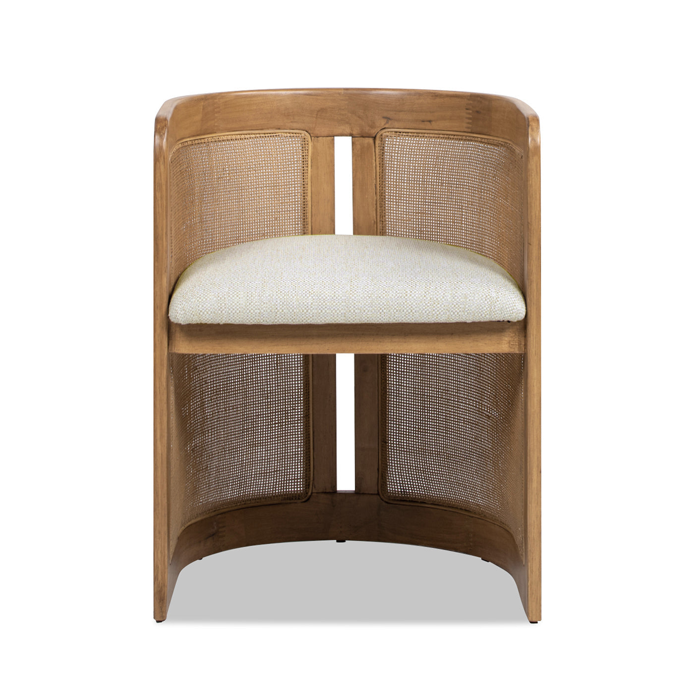 The Lilith Curved Rattan Dining Chair