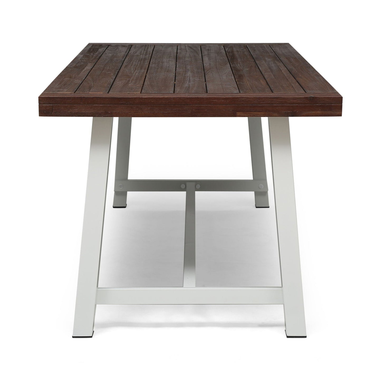 Equilibrium - Outdoor Dining Table With Wooden Frame And Slat Top