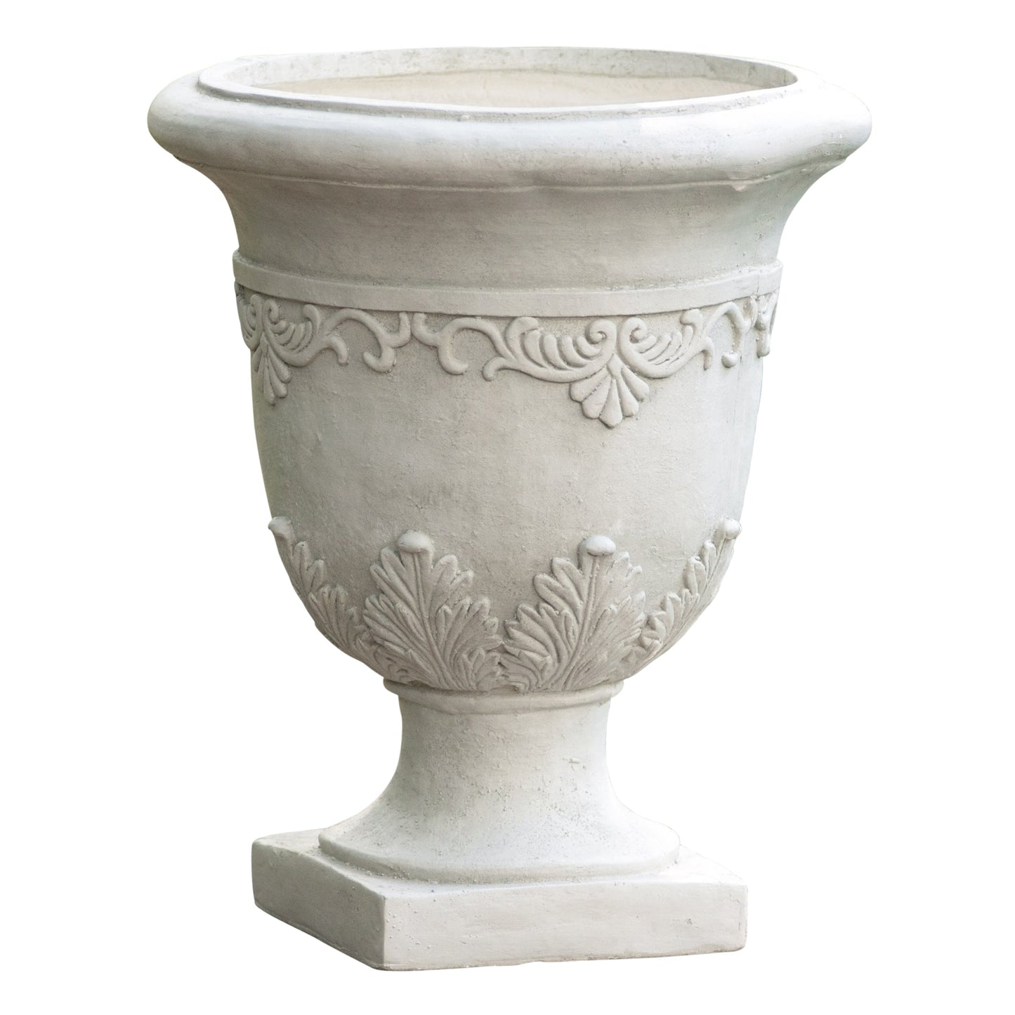 The Casablanca Antique White Ornamental Urn Planter