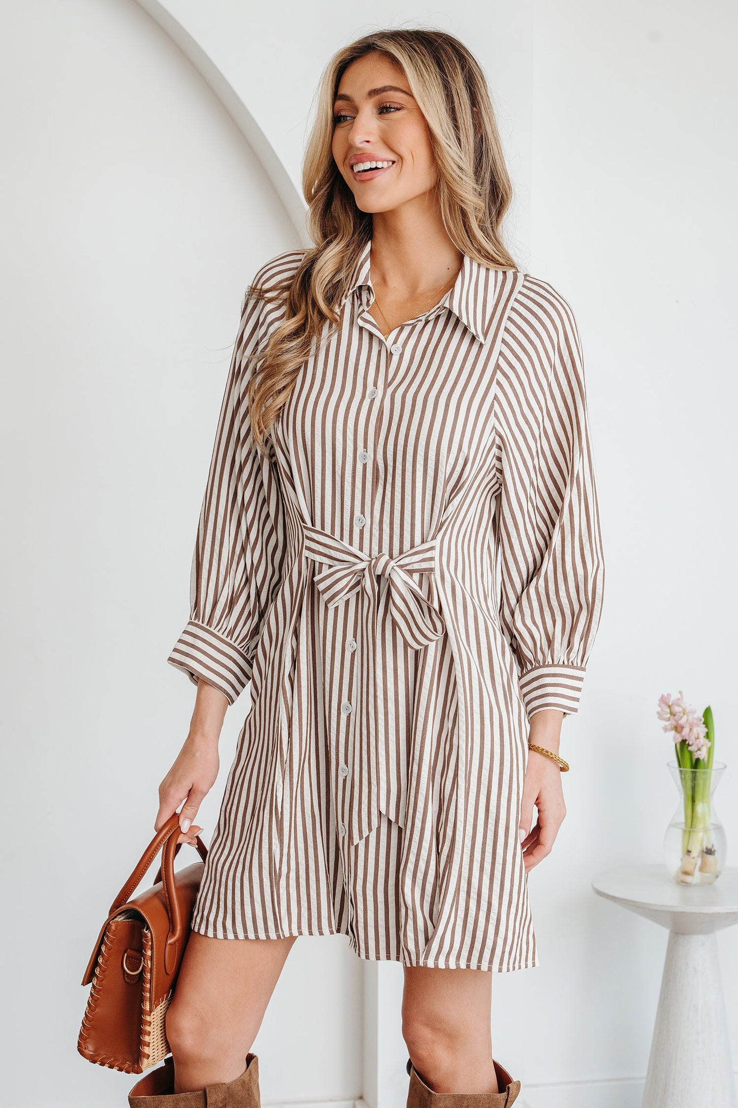 Hanna Sleeve Down Mini Shirt