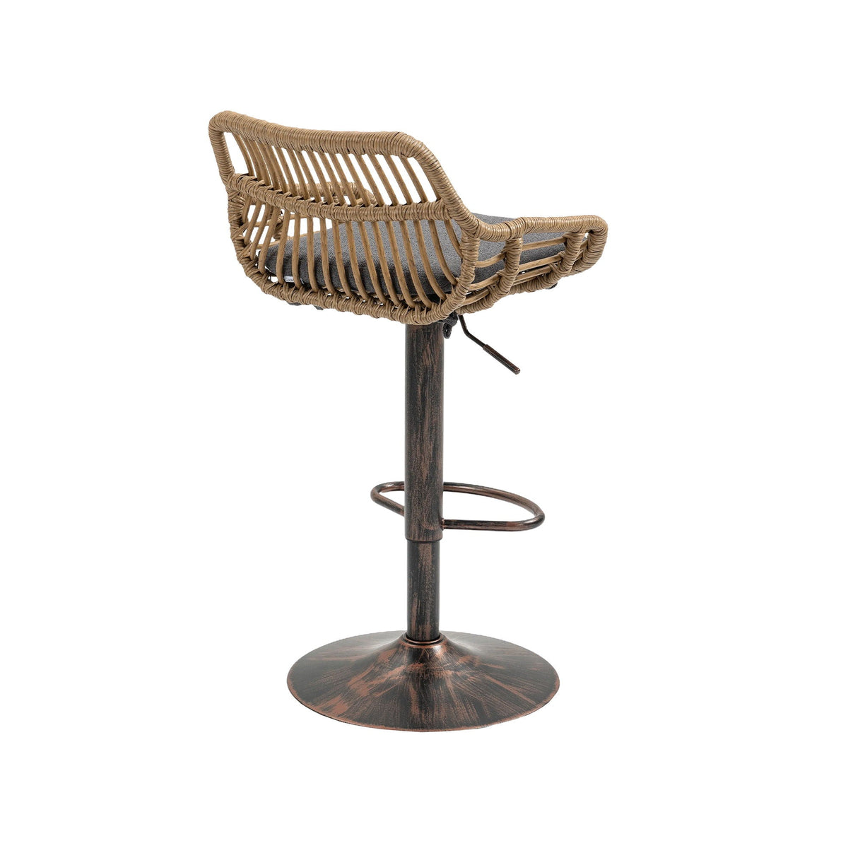 The Harbor Bar Adjustable Linen Swivel Stools — Set of 2