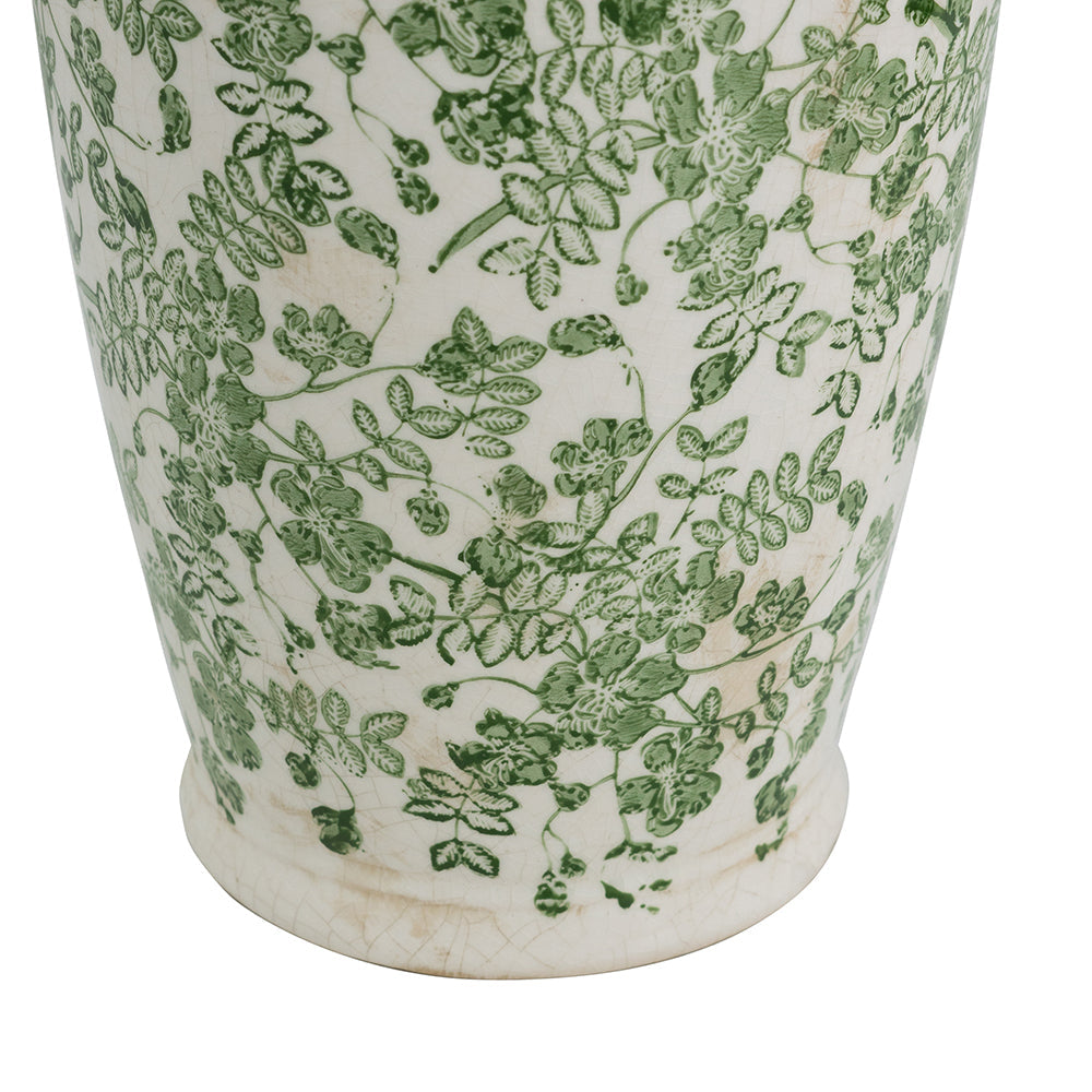 The Rose Arbor Botanical Ceramic Floor Vase
