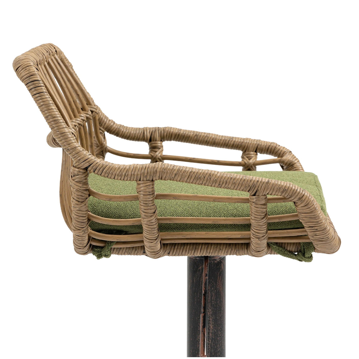 The Harbor Bar Adjustable Linen Swivel Stools — Set of 2